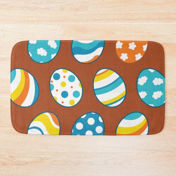 Item preview, Egg Pattern | Blue Yellow Orange | Stripes Clouds Flowers Dots | Brown designed and sold by Wintre2.