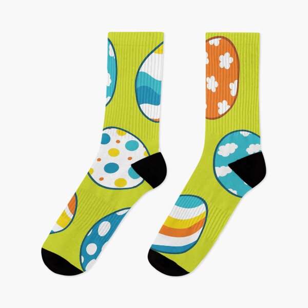 Item preview, Egg Pattern | Blue Yellow Orange | Stripes Clouds Flowers Dots | Green designed and sold by Wintre2.