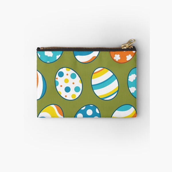 Item preview, Egg Pattern | Blue Yellow Orange | Stripes Clouds Flowers Dots | Dark Green designed and sold by Wintre2.