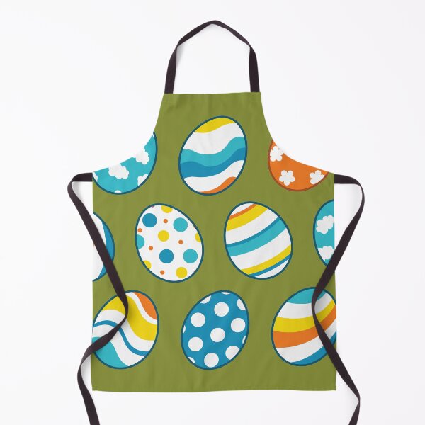 Item preview, Egg Pattern | Blue Yellow Orange | Stripes Clouds Flowers Dots | Dark Green designed and sold by Wintre2.
