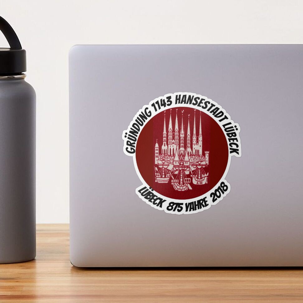 Lübeck 1143 A D... 875 years old in 2018 Sticker