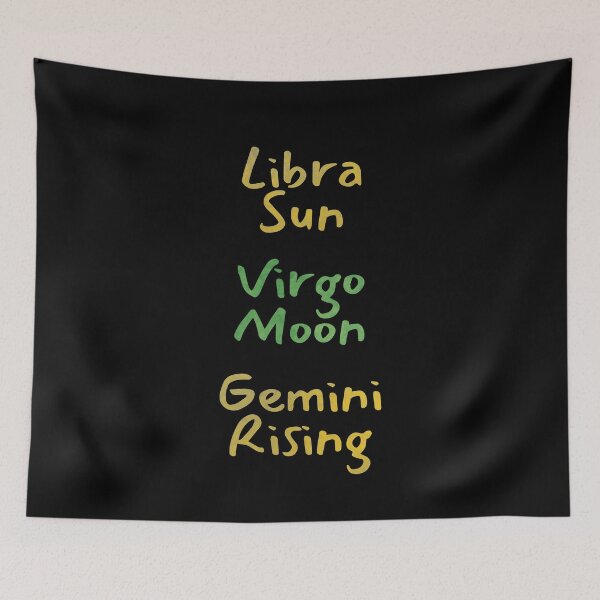 Item preview, Libra Sun Virgo Moon Gemini Rising Text designed and sold by leomooncreates.