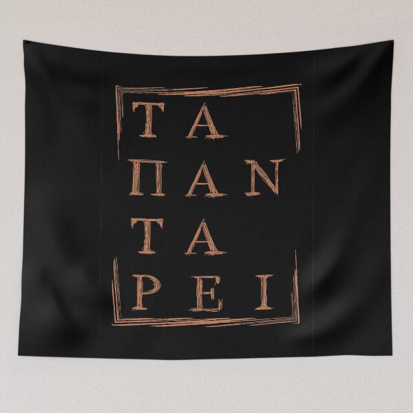 Item preview, "Panta Rhei" Everything Flows Heraclitus Quote designed and sold by Happy Puppy Print On Demand.