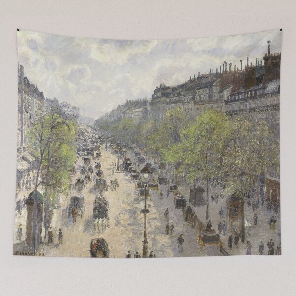 Item preview, Camille Pissarro - Boulevard Montmartre, Spring (Le Boulevard de Montmartre, Matinée de Printemps) 1897 designed and sold by HistoryRestored.