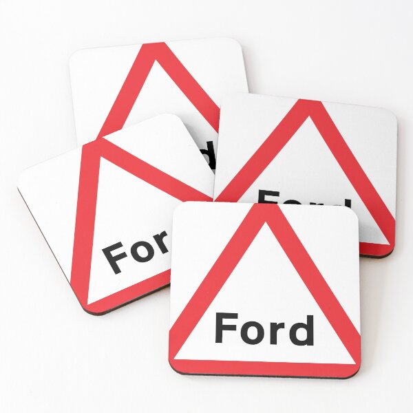 Item preview, UK traffic sign: Ford warning sign (TSRGDNO 554) designed and sold by Spyromike.