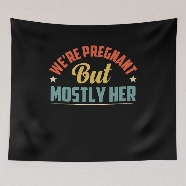 Item preview, We're Pregnant but Mostly Her Funny New Dad Announcement Gift / Father's Day Gifts / Vintage Design  designed and sold by Chamssou.