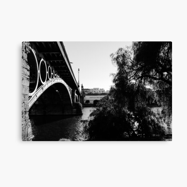 Vinilo Pixerstick Puente de Triana sobre el río Guadalquivir, Sevilla,  Andalucia 