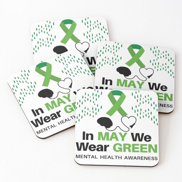 Item preview, In May We Wear Green - Mental Health Awareness designed and sold by Vibing-Right.