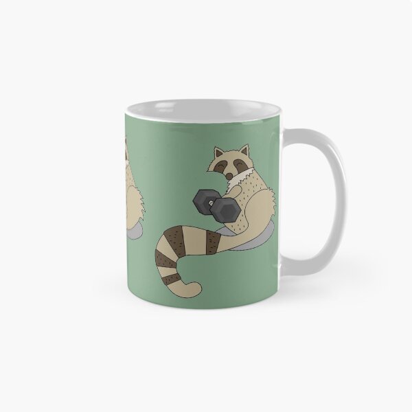 Item preview, racoon with dumbbell doing biceps curls designed and sold by TrueType.