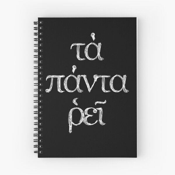 Item preview, "Panta Rhei" Everything Flows Heraclitus Quote designed and sold by Happy Puppy Print On Demand.