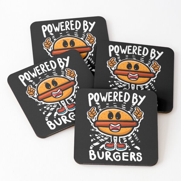 Item preview, Powered By Burgers Fast Food Lovers designed and sold by Músico Ilustre.