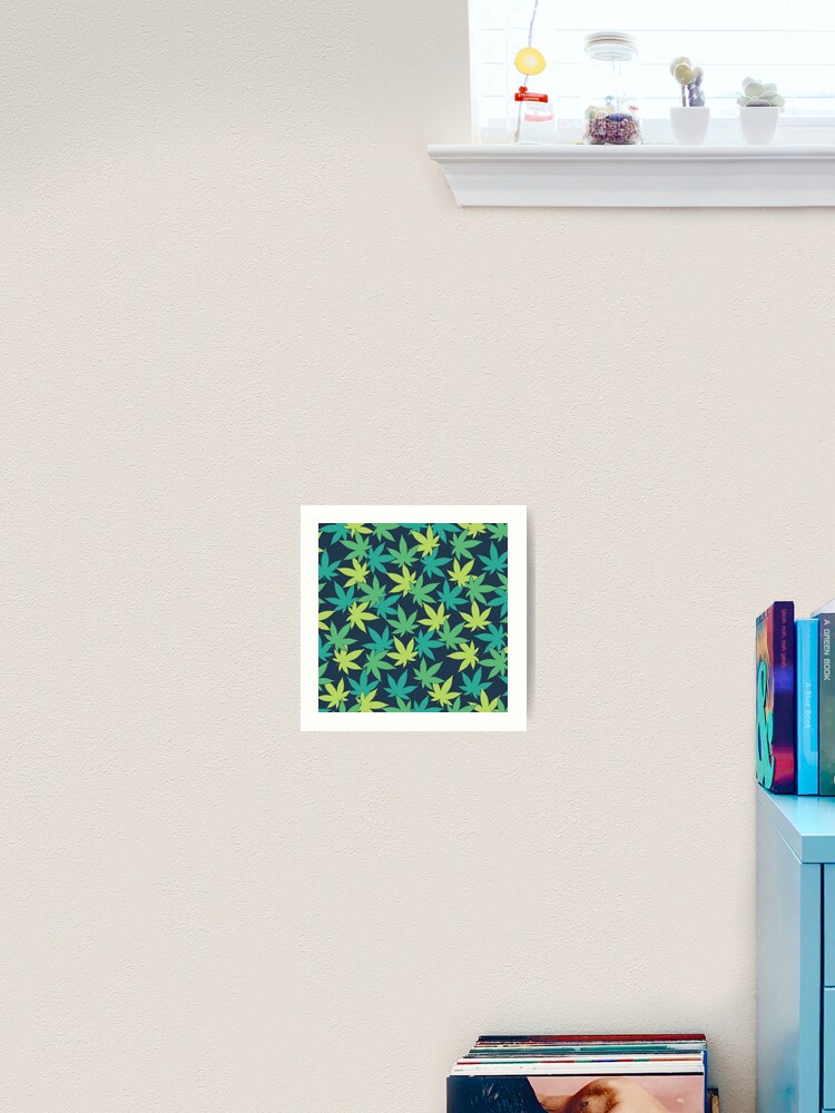 Thumbnail 2 of 3, Art Print, Weed Leaf Pattern designed and sold by SweetLog.