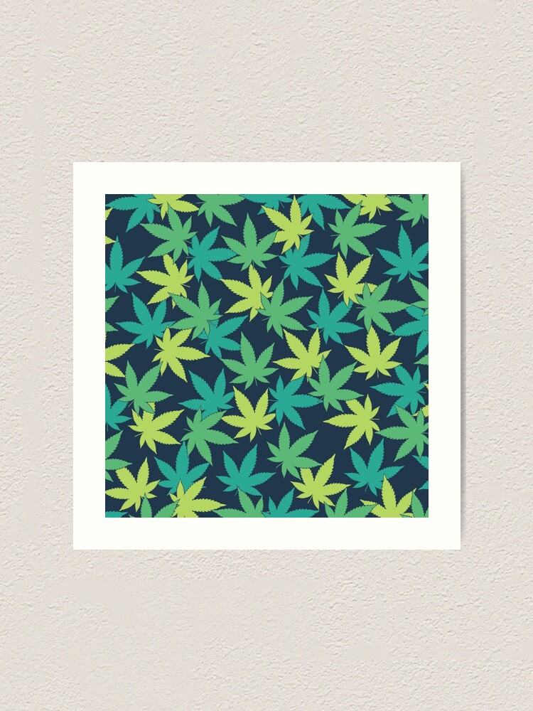 Thumbnail 1 of 3, Art Print, Weed Leaf Pattern designed and sold by SweetLog.