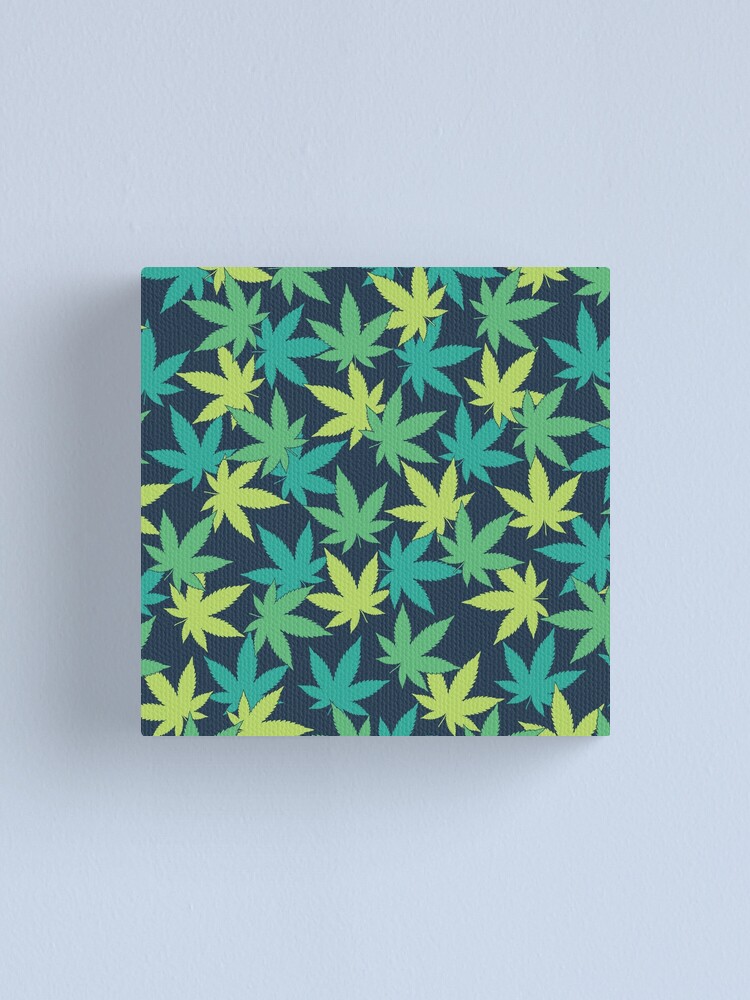 Thumbnail 1 of 3, Canvas Print, Weed Leaf Pattern designed and sold by SweetLog.