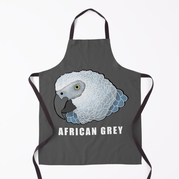 Item preview, Cute African Grey Parrot Hand Drawn Illustration also known as the Congo Grey Parrots designed and sold by PrettyLittlePic.