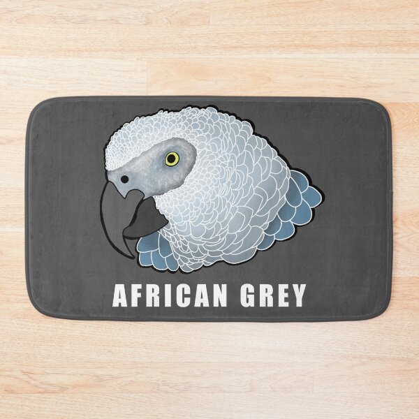 Item preview, Cute African Grey Parrot Hand Drawn Illustration also known as the Congo Grey Parrots designed and sold by PrettyLittlePic.