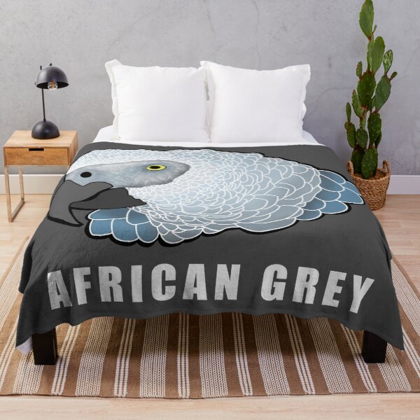 Item preview, Cute African Grey Parrot Hand Drawn Illustration also known as the Congo Grey Parrots designed and sold by PrettyLittlePic.