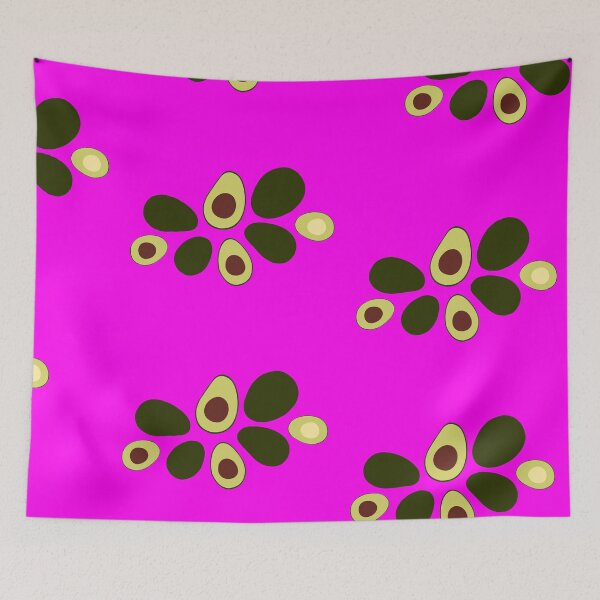 Item preview, Cute pattern of grouped avocados with fuchsia background designed and sold by hateeyes.
