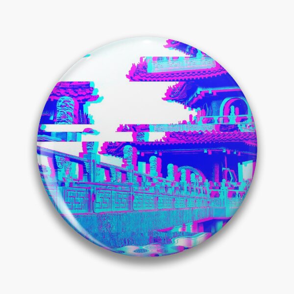 Item preview, Pagoda Vaporwave Glitch Art designed and sold by glitchhub.