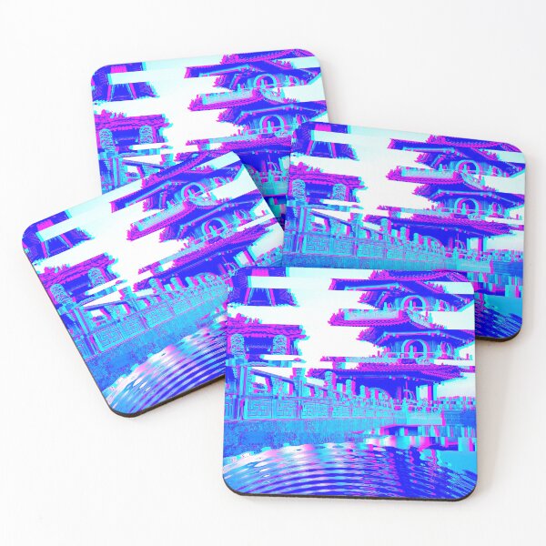 Item preview, Pagoda Vaporwave Glitch Art designed and sold by glitchhub.