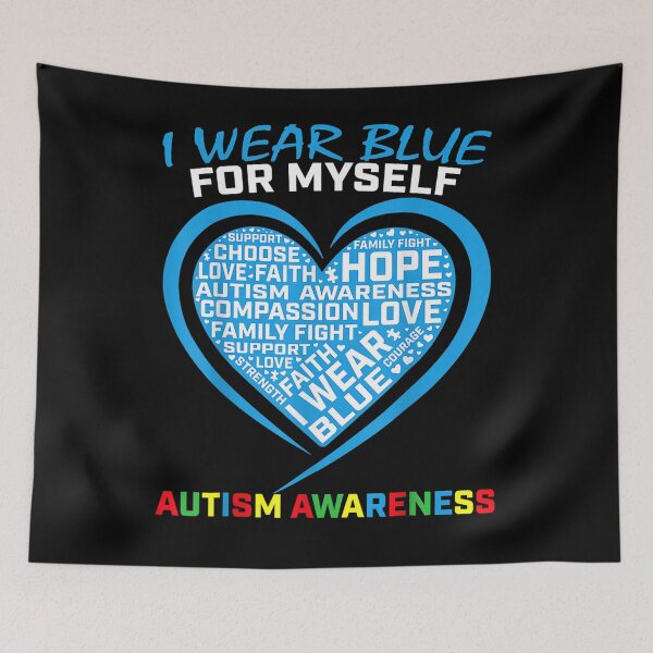 Item preview, Heart I Wear Blue For Myself Autism Awareness Men Women Kids Gift  designed and sold by suzanso.