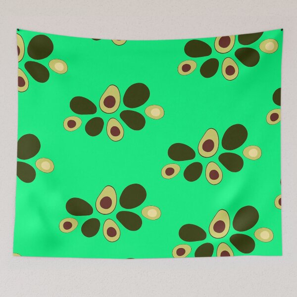 Item preview, grouped avocados pattern with blue background designed and sold by hateeyes.