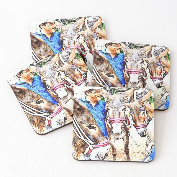 Item preview, Men and donkeys designed and sold by Giuseppe Cocco.