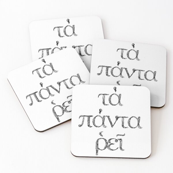 Item preview, "Panta Rhei" Everything Flows Heraclitus Quote designed and sold by Happy Puppy Print On Demand.