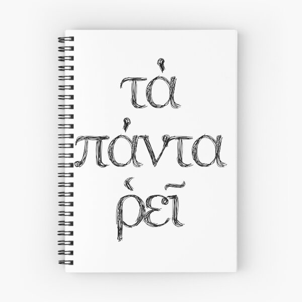 Item preview, "Panta Rhei" Everything Flows Heraclitus Quote designed and sold by Happy Puppy Print On Demand.