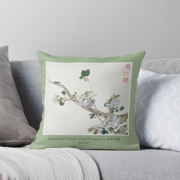 Item preview, Insects and Flowers Qing Dynasty Ju Lian Watercolor Design designed and sold by EarthArtDesigns.
