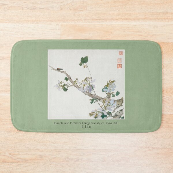 Item preview, Insects and Flowers Qing Dynasty Ju Lian Watercolor Design designed and sold by EarthArtDesigns.