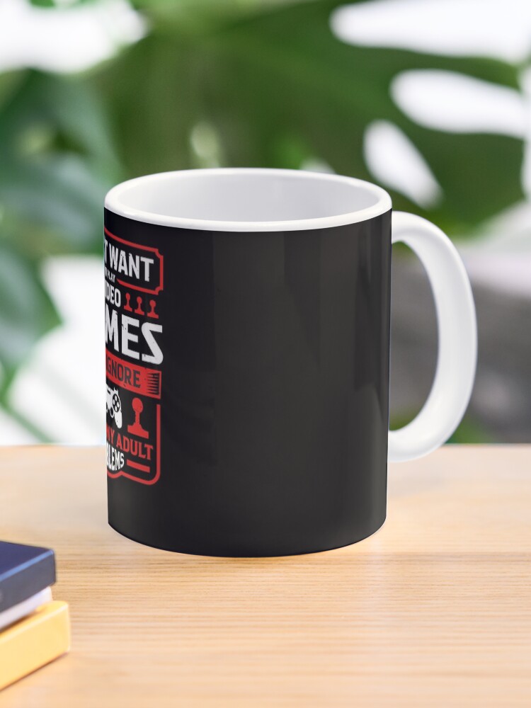 Thumbnail 1 of 6, Coffee Mug, I just want to play video games designed and sold by Macspayne.