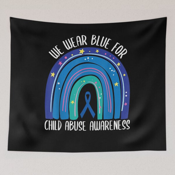 Item preview, In April We Wear Blue For Child Abuse Awareness Rainbow Gift  designed and sold by suzanso.