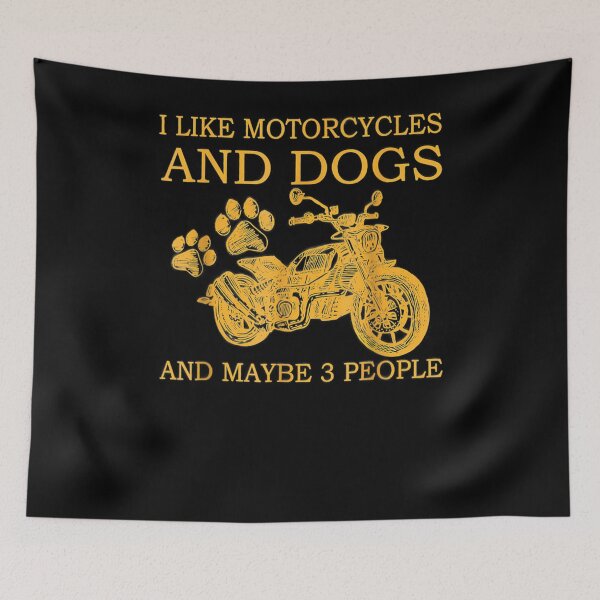 Item preview, I Like My Motorcycle And Dog And Maybe 3 People Gift  designed and sold by suzanso.