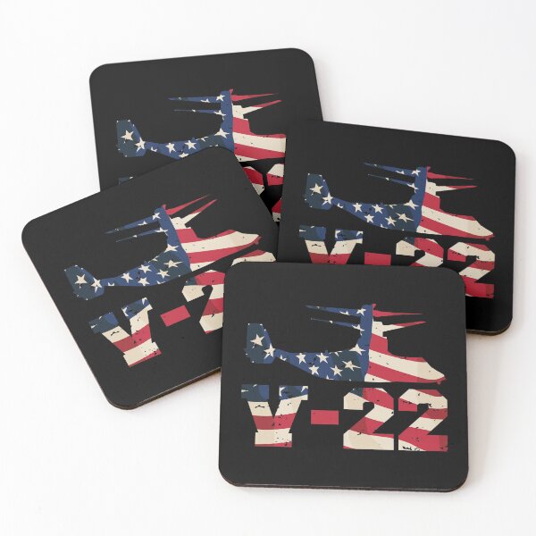 Item preview, V-22 Osprey VTOL Military Aircraft in Vintage Red White and Blue Stars and Stripes designed and sold by hobrath.