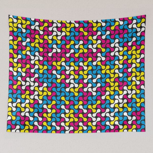 Item preview, CMYK Colour Metaballs Pattern (Black) designed and sold by John Uttley.