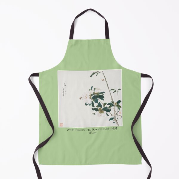 Item preview, White Flowers Qing Dynasty Watercolor Painting Ju Lian Design designed and sold by EarthArtDesigns.