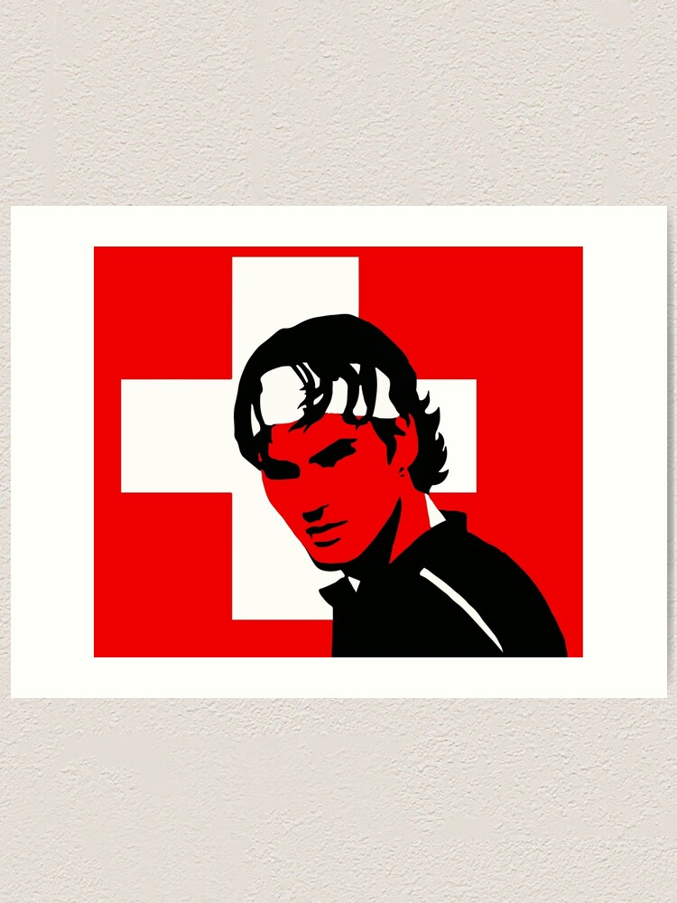 Roger Federer Official Genius Banner Design Art Print By