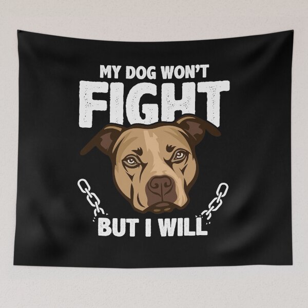 Artikelvorschau, Mein Hund wird nicht kämpfen, aber ich werde Pitbull Besitzer entworfen und verkauft von Dressed For Duty.