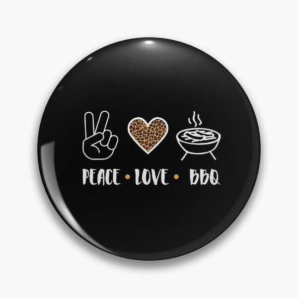 Item preview, Peace Love BBQ Barbeque Cookout Cute Grilling Meat  designed and sold by sinceanna.