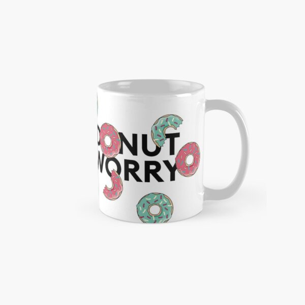 Artikel-Vorschau von „donut worry“ Collage mit Donut: do not worry be happy, designt und verkauft von TrueType.