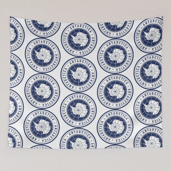 Item preview, Round Antarctica flag design - Blue designed and sold by redbraids.