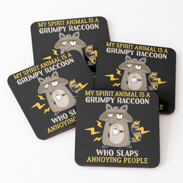 Item preview, My Spirit Animal Is A Grumpy Raccoon Funny Animal Lover Gift  designed and sold by suzanso.