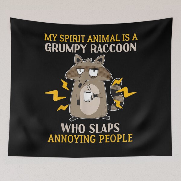 Item preview, My Spirit Animal Is A Grumpy Raccoon Funny Animal Lover Gift  designed and sold by suzanso.