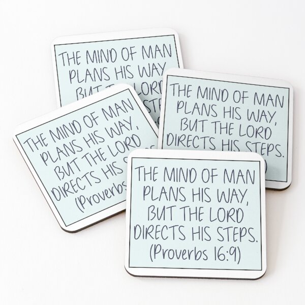 Item preview, Bible Verses Sticker Proverbs, Bible Quote, Proverbs 16:9, Lord's Guidance  designed and sold by SHiNStudio.