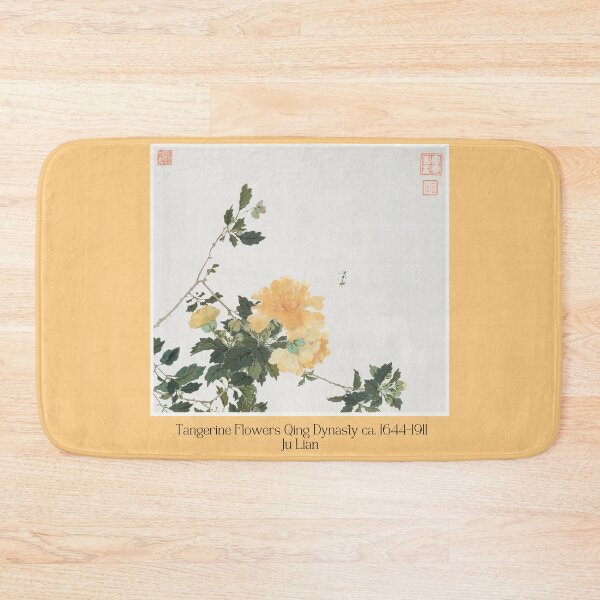 Item preview, Tangerine Flowers Qing Dynasty Watercolor Painting Ju Lian Design designed and sold by EarthArtDesigns.