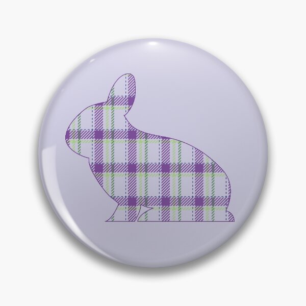 Item preview, Bunny outline with lavender plaid pattern in lilac background designed and sold by FunnyChameleon.
