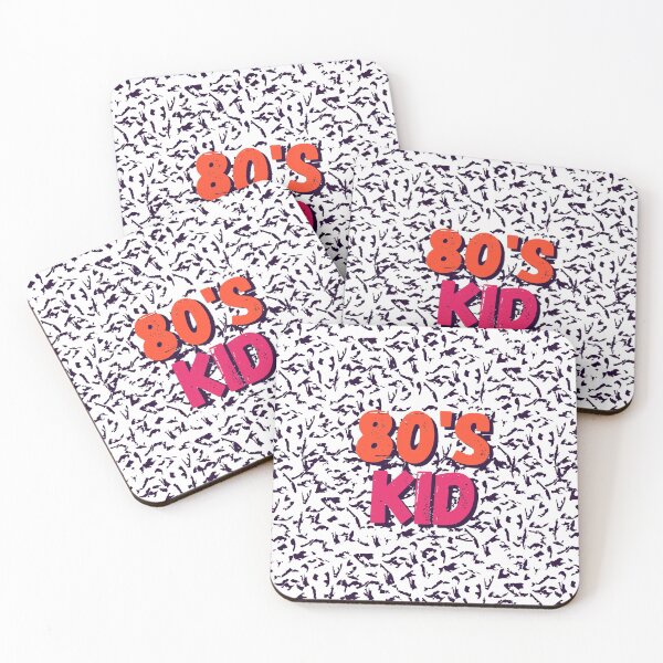 Item preview, 80s kid Bold text typography : Fun, motivational and inspirational quotes with bright colorful minimalist rad pop art in orange pink 1980s retro hipster style Memphis animal pattern background designed and sold by Inside Head.
