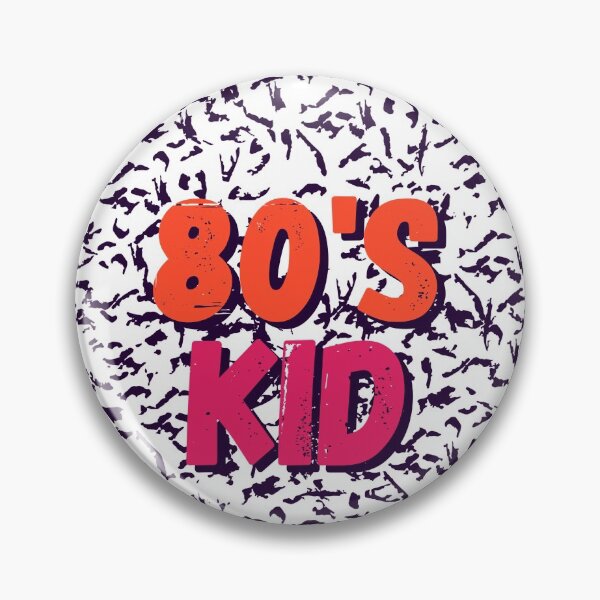 Item preview, 80s kid Bold text typography : Fun, motivational and inspirational quotes with bright colorful minimalist rad pop art in orange pink 1980s retro hipster style Memphis animal pattern background designed and sold by Inside Head.