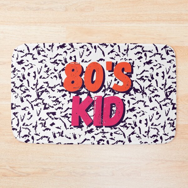 Item preview, 80s kid Bold text typography : Fun, motivational and inspirational quotes with bright colorful minimalist rad pop art in orange pink 1980s retro hipster style Memphis animal pattern background designed and sold by Inside Head.